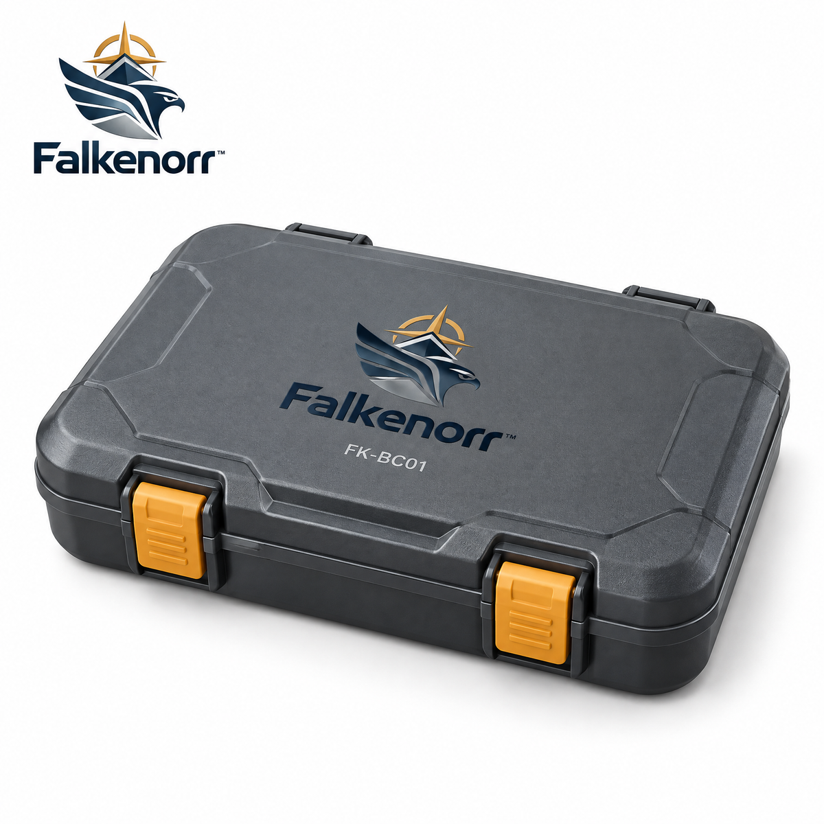 Falkenorr™ PowerReserve Emergency Battery Storage Box – Portable Battery Organizer Case for Home Backup, Travel & Emergency Kits