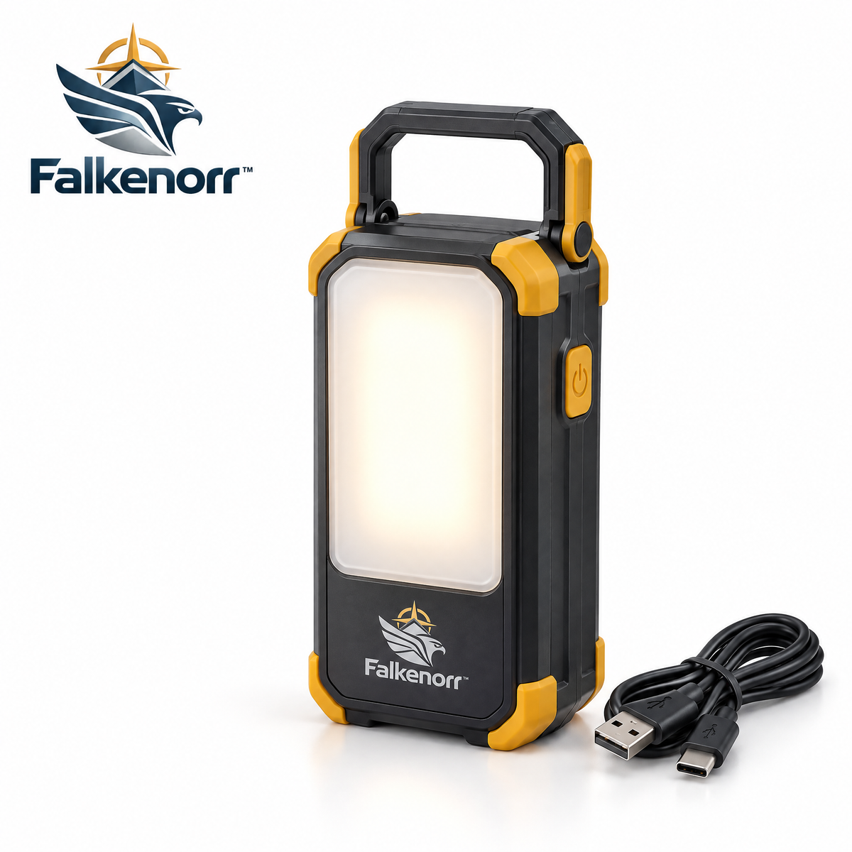 Falkenorr™ PowerBeacon Rechargeable Emergency Light – Portable LED Backup Lamp for Power Outages, Home, Garage & Travel