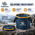 Falkenorr™ FoldFlow Collapsible Water Bucket – Portable Folding Water Container for Emergency Storage, Camping, Travel & Outdoor Use